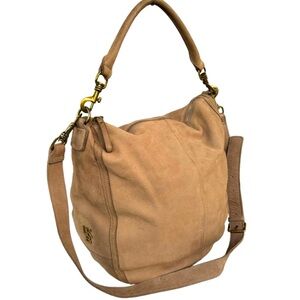 Liebeskind Berlin Large Tan Nubuck Leather Cross-body Shoulder Bag